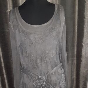 Gray Lace Dress